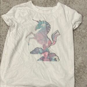 Cat & Jack Kids T-Shirt - White with Pastel Unicorn
